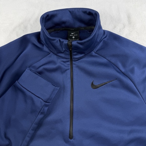 Nike Other - Nike Dri-Fit Quarter Zip Pullover Golf Sweatshirt Jacket Mens M Navy Gym Running